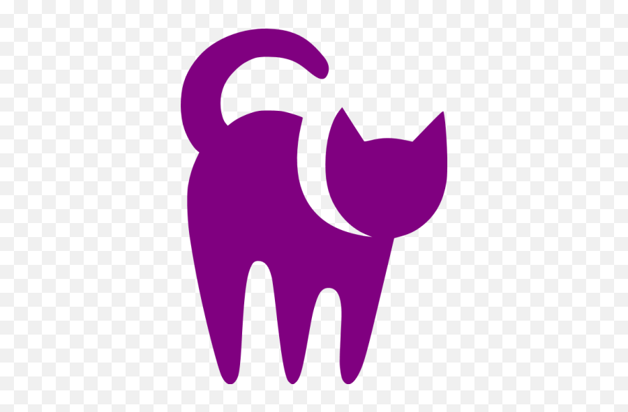 Purple Cat Icon - Free Purple Animal Icons Emoji,Cat With Coffee Emoticon