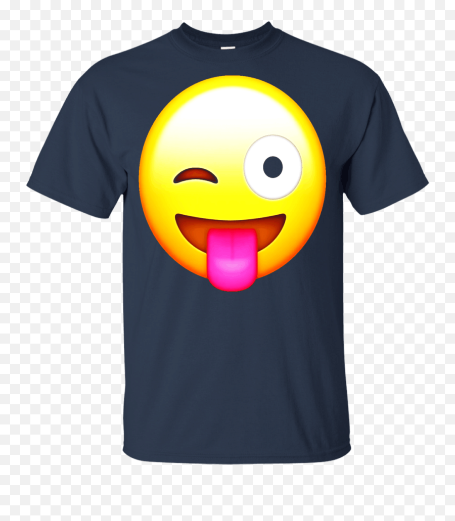 Wink Face Tongue Out Emoji T Shirt U2013 Jutegifts,Emoticon For Tongue Out
