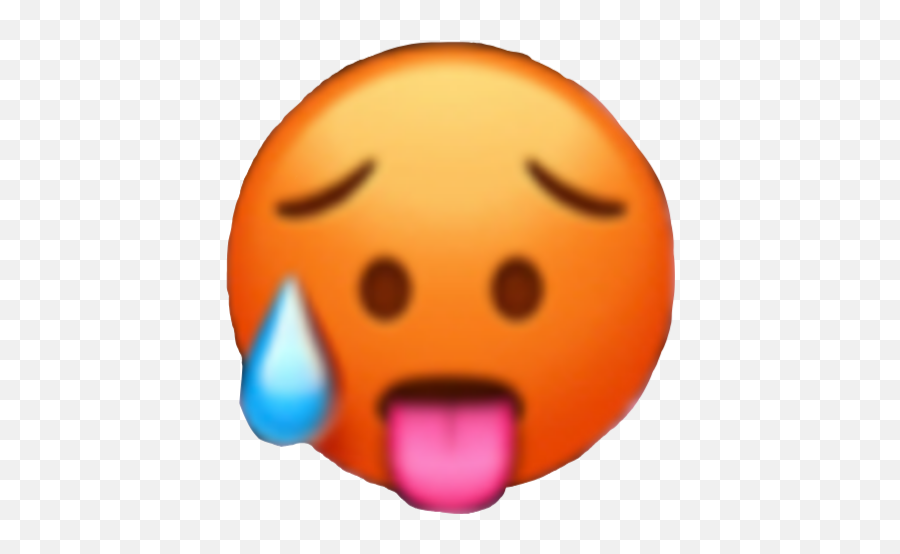 The Most Edited - Hot Face Emoji,Sweating Emoji