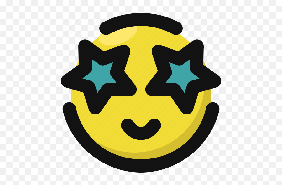 Emoji Emoticon Excited Feelings - Happy,Excited Emoticon