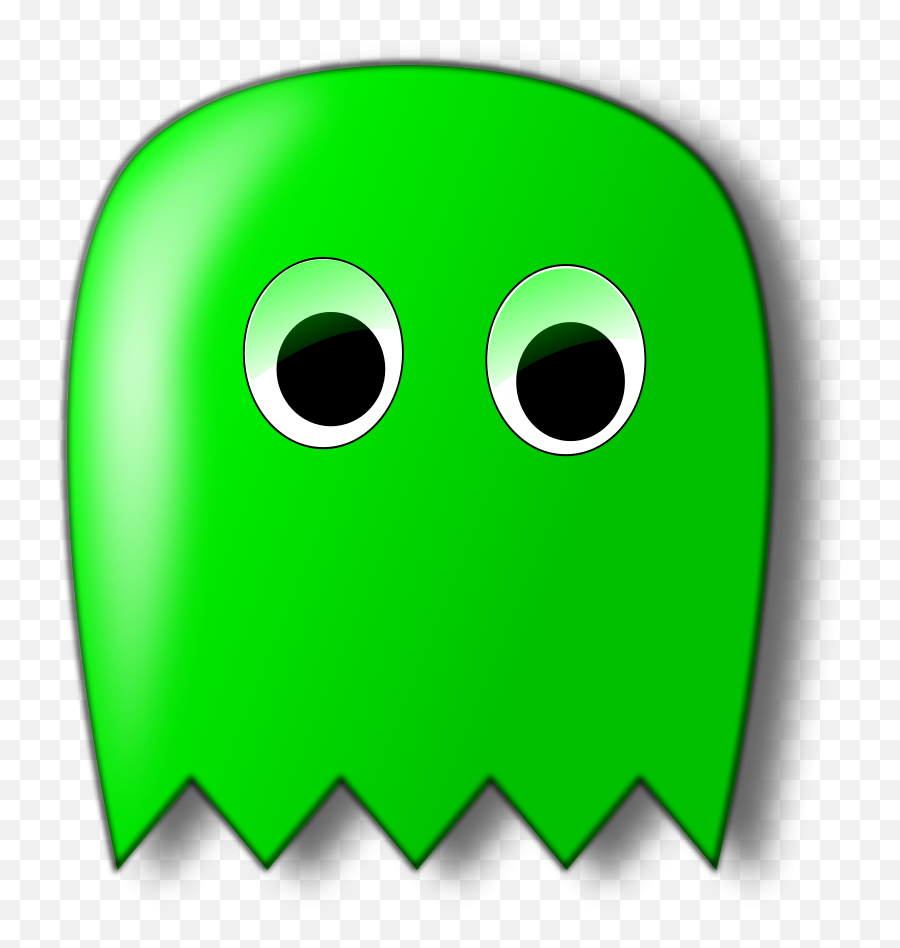 Download Hd Pacman Ghost - Pacman Green Ghost Png Pac Man Ghost Emoji,Pac-man Emoji