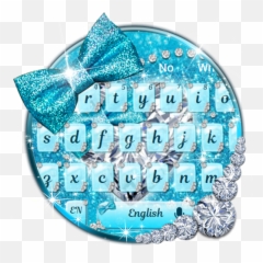 Turquoise Gorgeous Keyboard - Bow Emoji,X And Bow Emoji