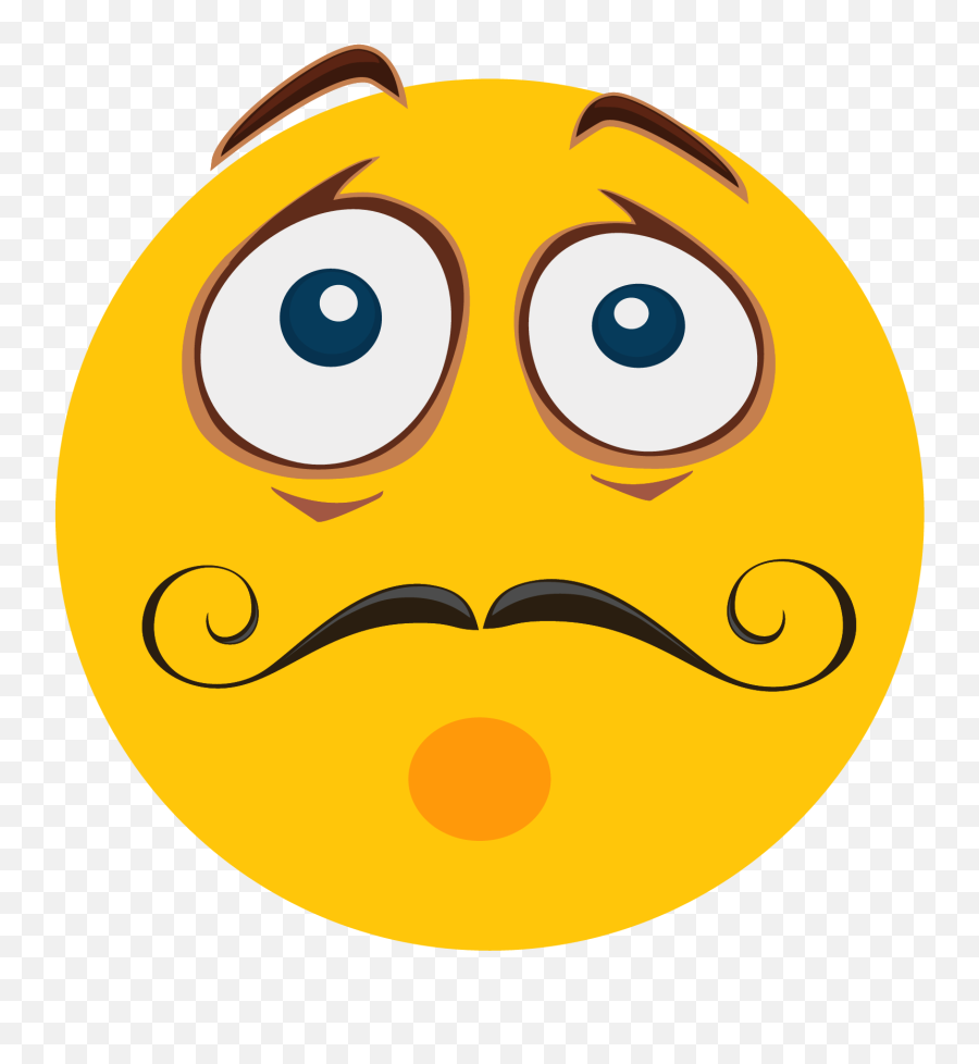 Free Photo Impressed Face Yellow Emoji Mustache Emotions Wow - Impressed Emoji Face,Shock Emoji