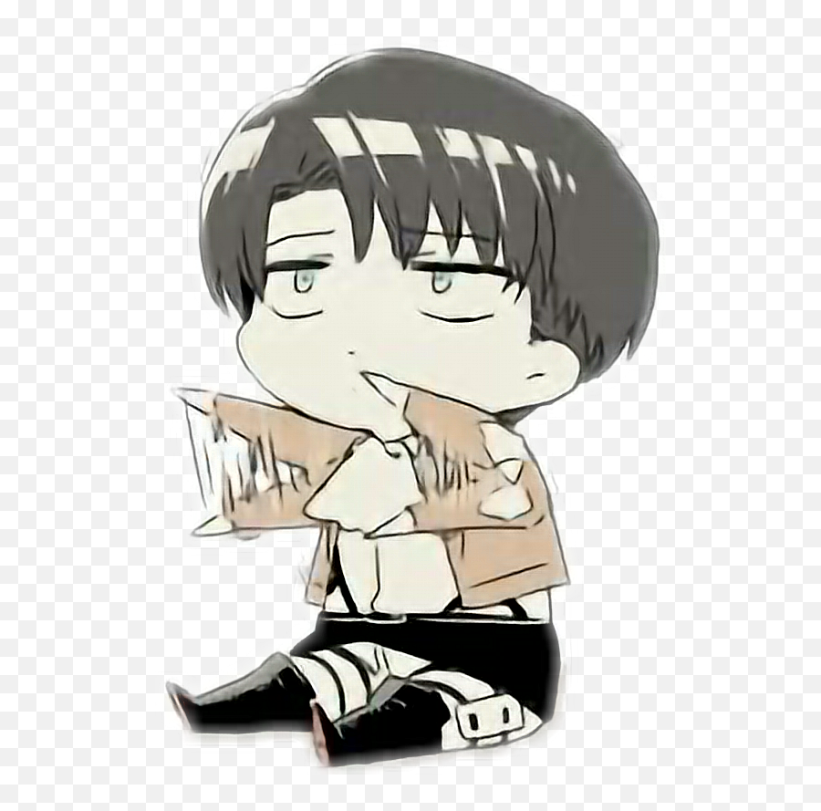 Stickers Attackontitan Sticker - Levi Ackerman Chibi Kawaii Emoji,Levi Ackerman Emoji