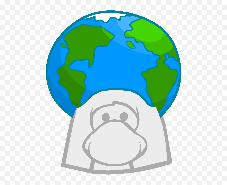 Globe Hat Club Penguin Wiki Fandom - Club Penguin Afro Hair Png Emoji,Globe Emojis