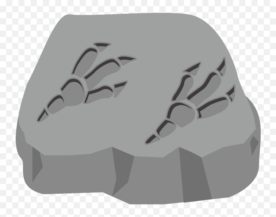 Fossil Of Dinosaur Footprint Clipart - Dinosaur Fossil Footprint Clipart Emoji,Fossil Emoji