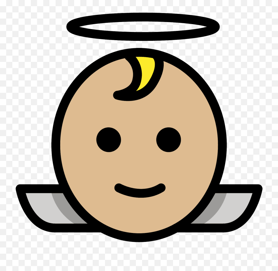 Baby Angel Emoji Clipart Free Download Transparent Png - Emoji,Baby Emoticon