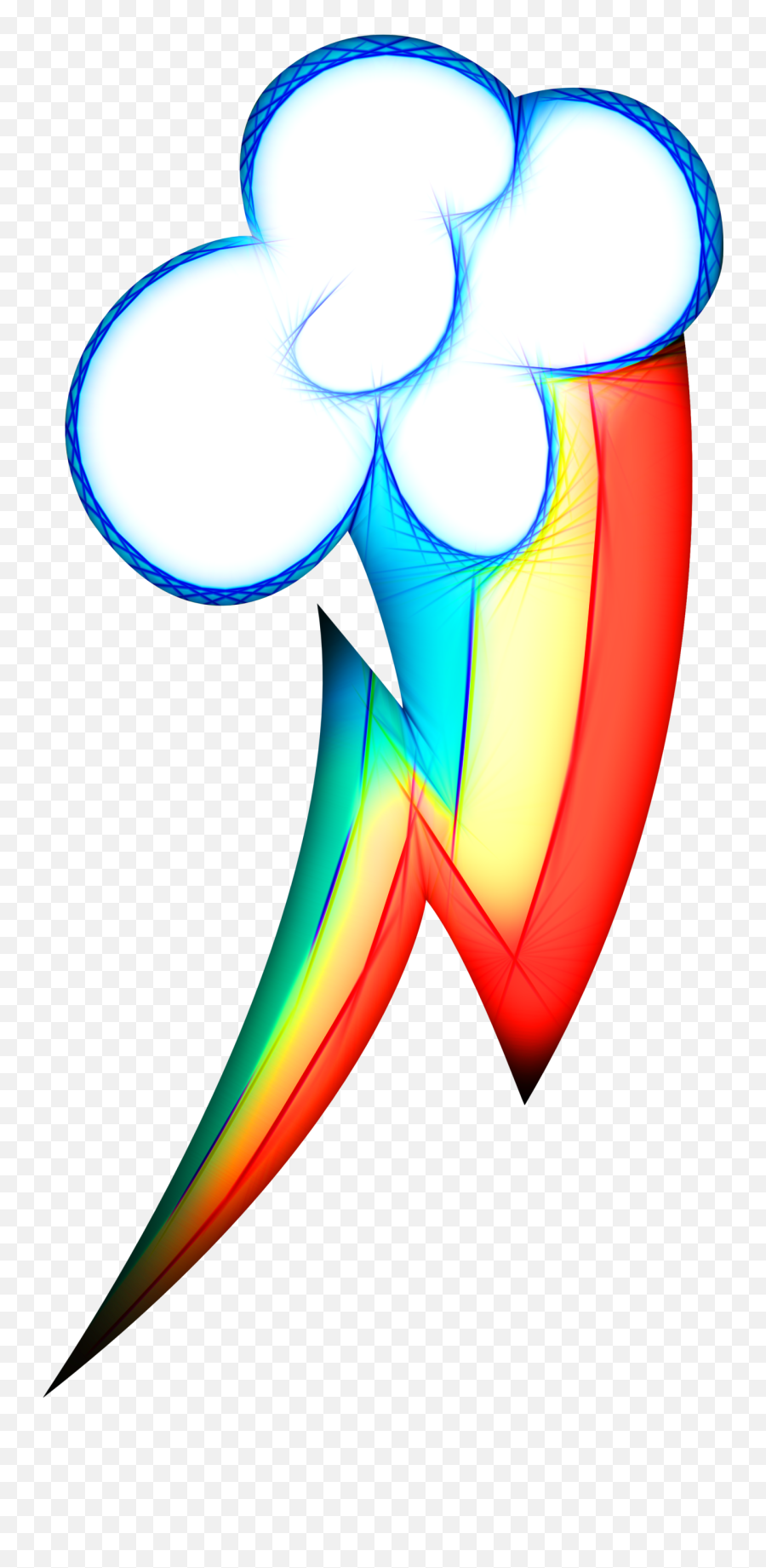 Download Free Png Neon Rainbow Dashu0027s Cutie Mark Akvis - Rainbow Dash Cutie Mark Neon Emoji,Rainbow Dash Emoticon