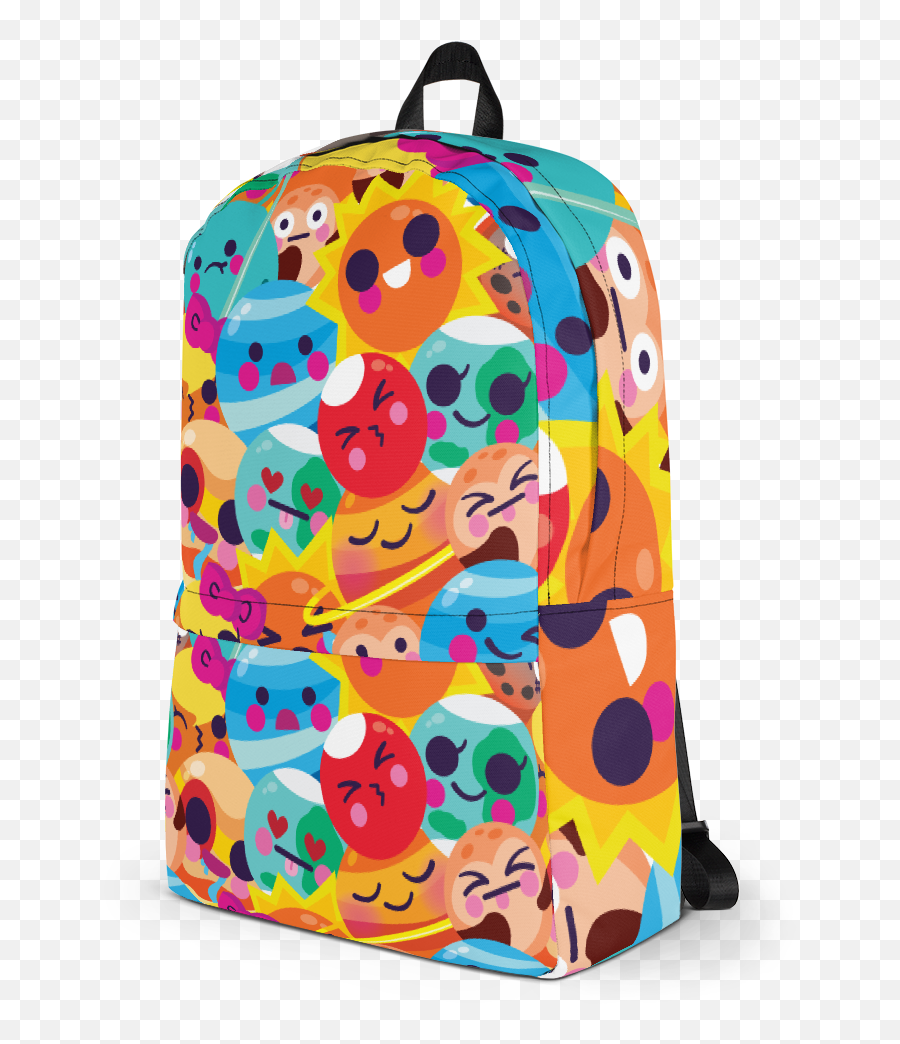Starry Emoji Backpack Cosmic Funnies,Pattern Box Emoji