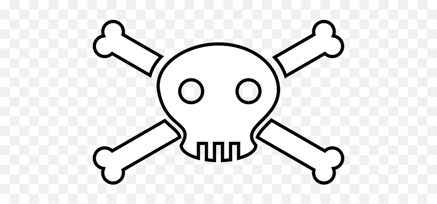 Free Pirati Pirate Vectors - Died Clipart Emoji,A Boat A Black Flag And Skull And Crossbones Emojis