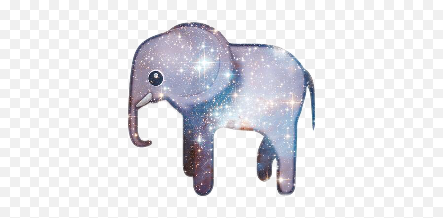 Emoji Galaxy Elephant Star Sticker - Elephants Emoji,Elephant Emoji