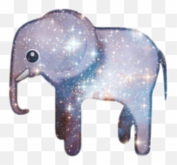 Emoji Galaxy Elephant Star Sticker - Elephants Emoji,Elephant Emoji