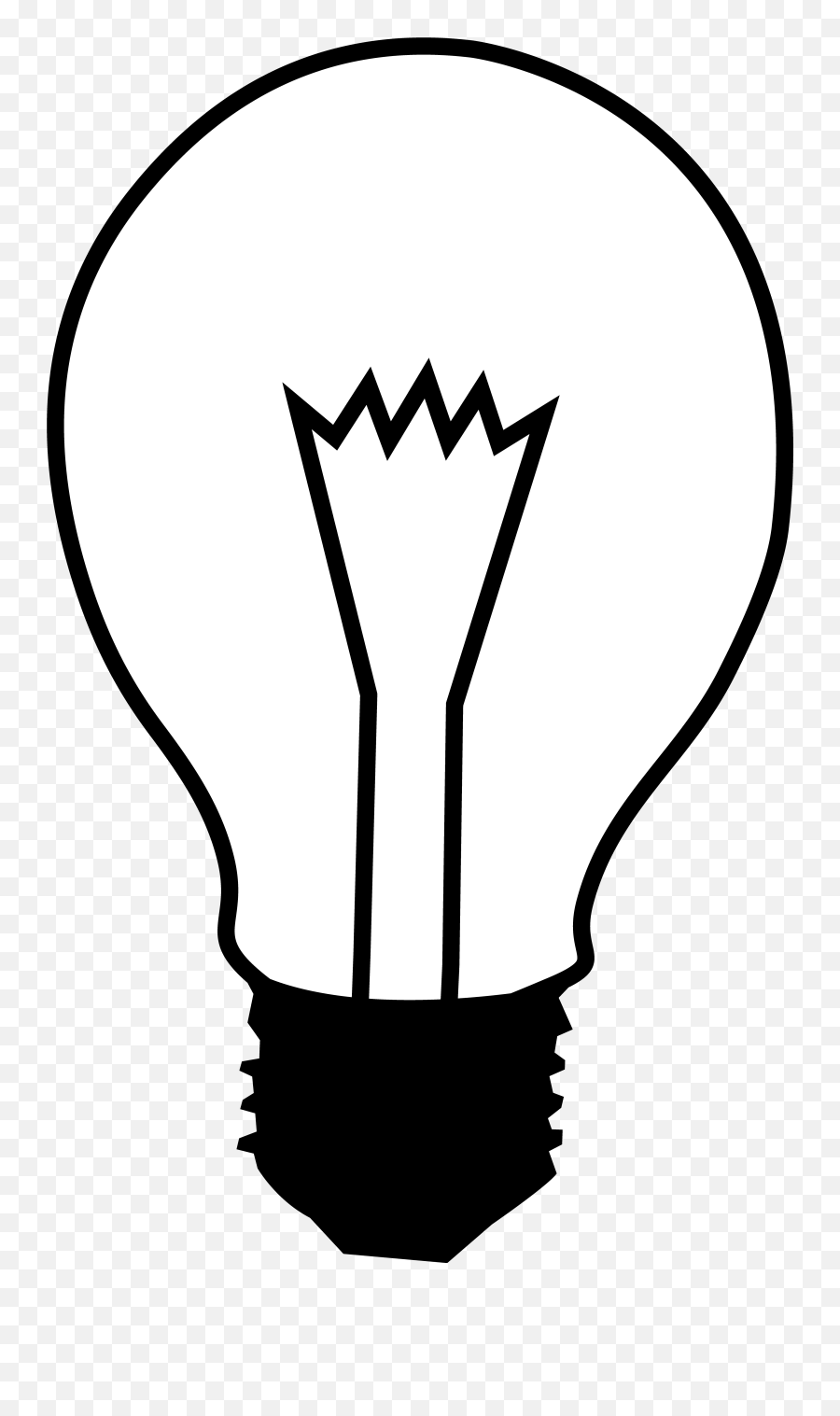 Light Bulb Lightbulb Clipart Free Clipart Images - Clipartix Light Bulb Clipart Black And White Emoji,Emojis No Background Lightbulb