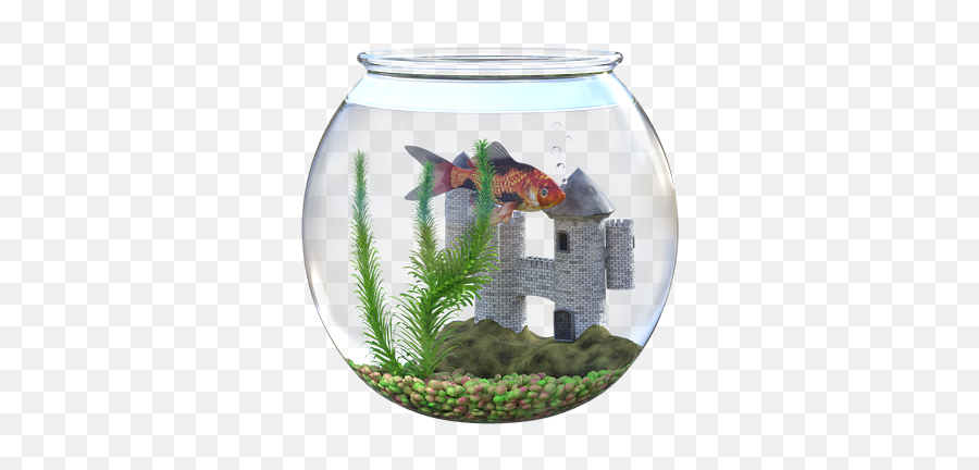 Fishbowl Fish Sticker Sticker - Pet Fish Bowl Emoji,Fishbowl Emoji Transparent
