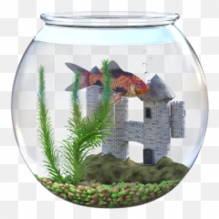 Fishbowl Fish Sticker Sticker - Pet Fish Bowl Emoji,Fishbowl Emoji Transparent