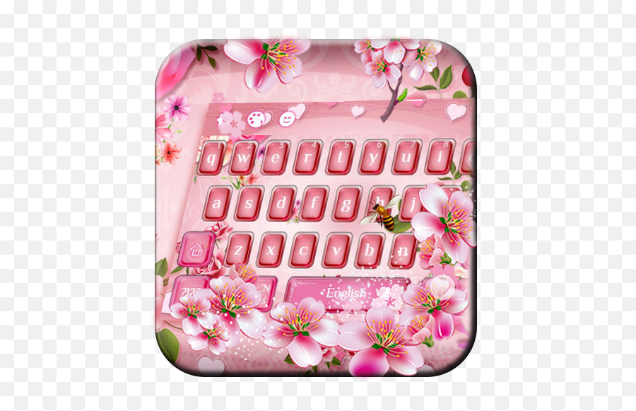 About Pink Flower Keyboard Bee Sakura Rose Google Play - Girly Emoji,Sakura Flower Emoticon