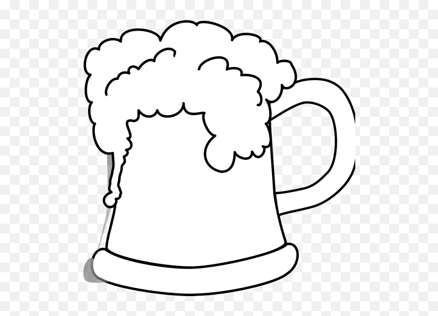 Beer Mug Outlined 2 Png Svg Clip Art - Beer Drawing Emoji,White Beer Emoji Png