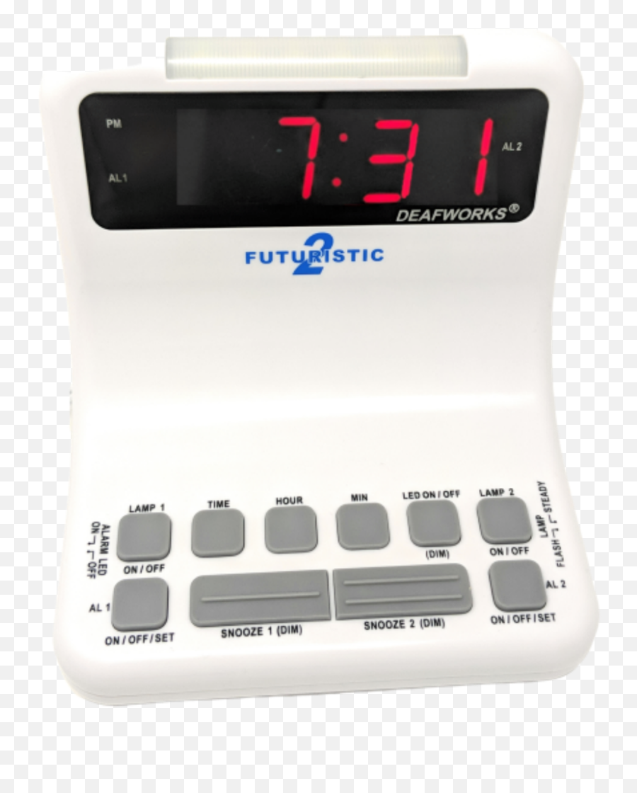 Deafworks Futuristic 2 Dual Alarm Clock - Office Equipment Emoji,Emotion 'alarm Clock' Communication