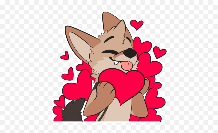 Furry Telegram Stickers - Furry Love Telegram Stickers Emoji,Blushing Furry Emoticon