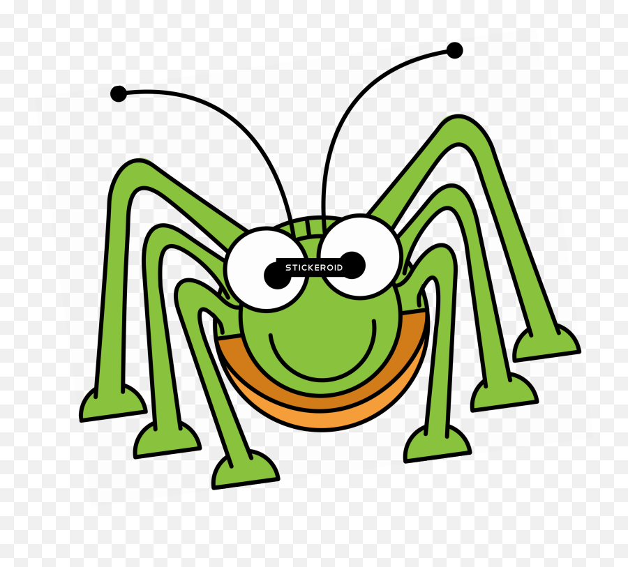 Grasshopper Png - Clip Art Cartoon Animal Grasshopper Emoji,Grasshopper Emoticon Small Icon-size