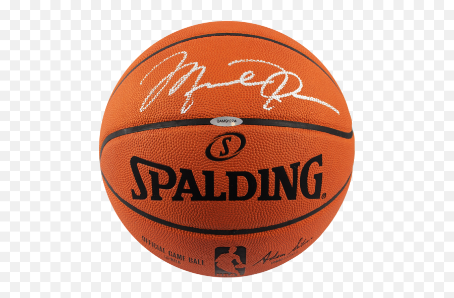 Michael Jordan Signed Spalding Nba - Stephen Curry Signed Basketball Emoji,Michael Jordan Gold Emotion