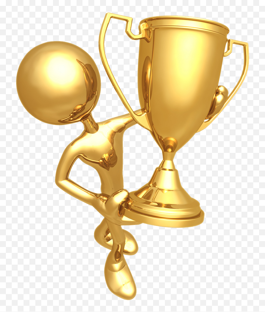 Trophy Golden Prize Cup Award Medal - Trophy Winner Gold Man Holding Trophy Emoji,Prize Emoji