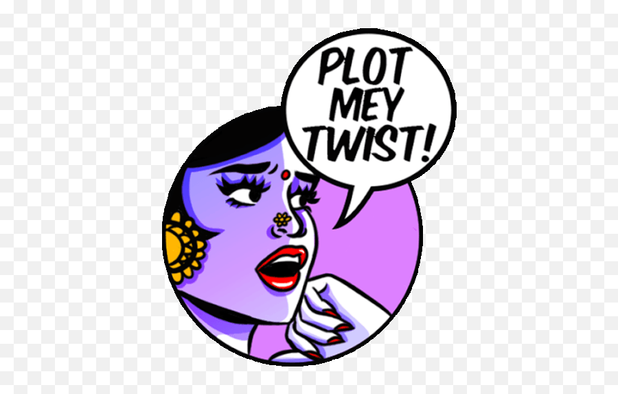 Indian Woman Saying Plot Twist In Hindi Sticker - Obscure Dot Emoji,Meme Deal With Emotions