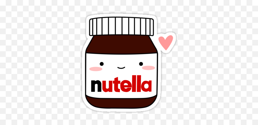 Cute Laptop Stickers Nutella Jar Nutella - Nutella Cute Png Emoji,Nutella Emoji
