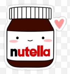Cute Laptop Stickers Nutella Jar Nutella - Nutella Cute Png Emoji,Nutella Emoji