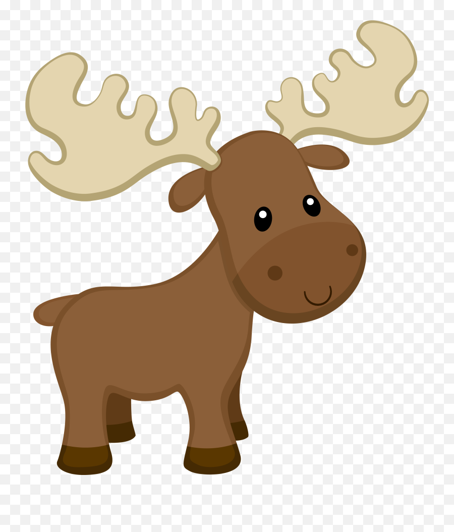 Cartoon Moose - Cute Moose Clipart Emoji,Moose Emoji