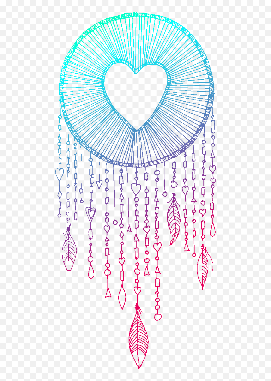 Heart Symbol Drawing Dreamcatcher Png - Heart In Dream Catchers Emoji,Ton Of Heart Emojis Picure