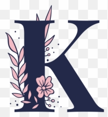 Floral Alphabet K Letter Png Transparent Image - K Letter Design Png Emoji,Emojis For Letters Of The Alphabet