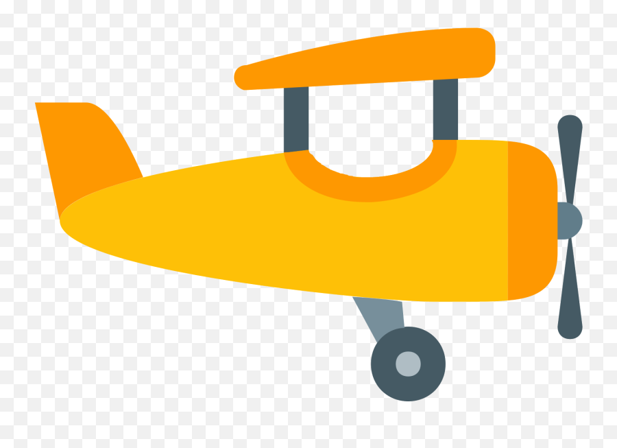 Biplane - Airplane No Background Yellow Transparent Toy Airplane Emoji,Emoji Horse And Plane