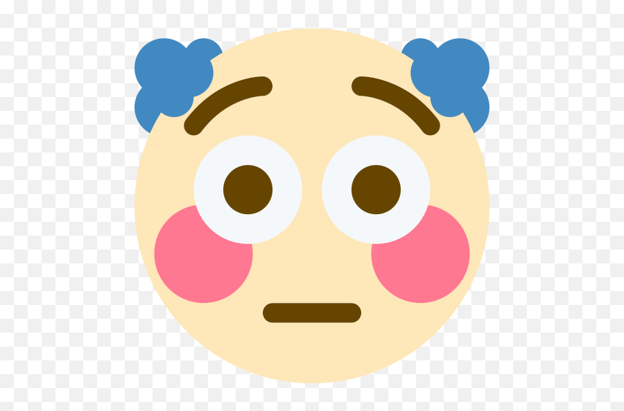 Flushed Emojis - Discord Emoji Discord Clown Emoji Transparent,Moyai Emoji Meme