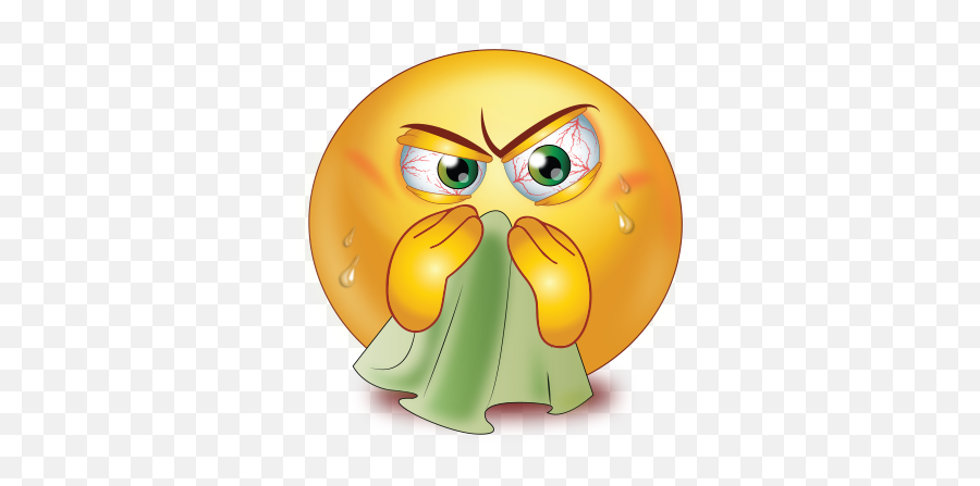 Sweating Sick Face With Cold Emoji - Transparent Sick Emoji,Sweating Emoji