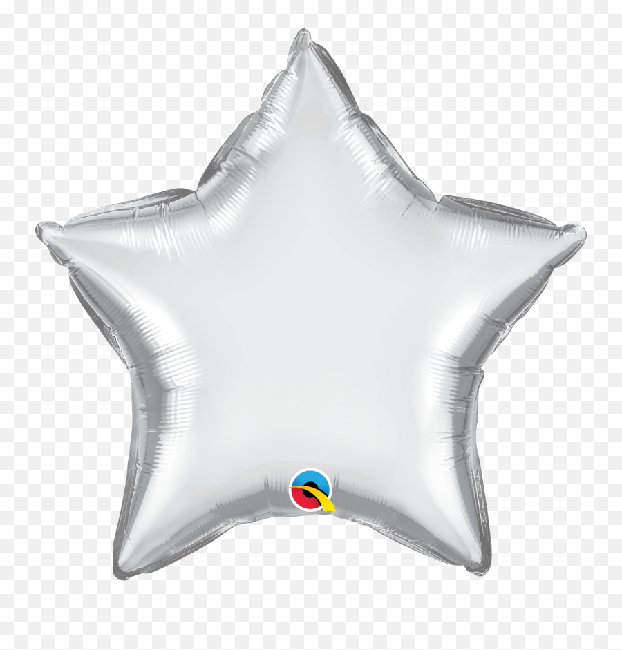 20 Star Qualatex Chrome Silver Foil Balloon Bargain Emoji,Jewish Parrot Emoji