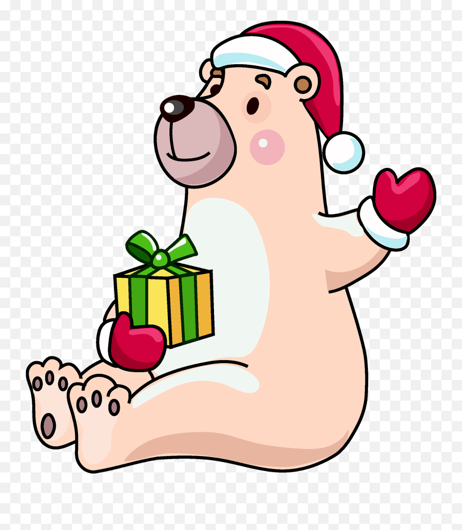 Christmas Polar Bear Clipart Free Download Transparent Png Emoji,Christmas Bear Emoji