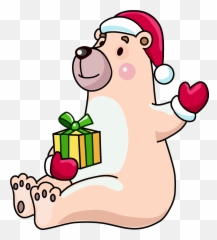 Christmas Polar Bear Clipart Free Download Transparent Png Emoji,Christmas Bear Emoji