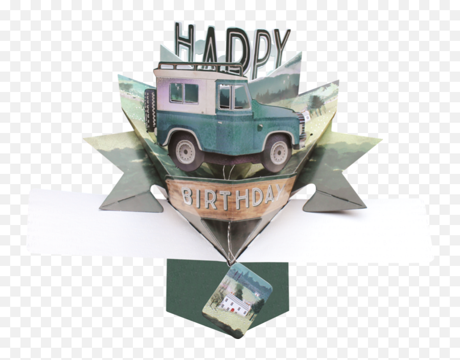 Second Nature Pop Ups - Land Rover Birthday Card Emoji,Car Pop Car Emoji