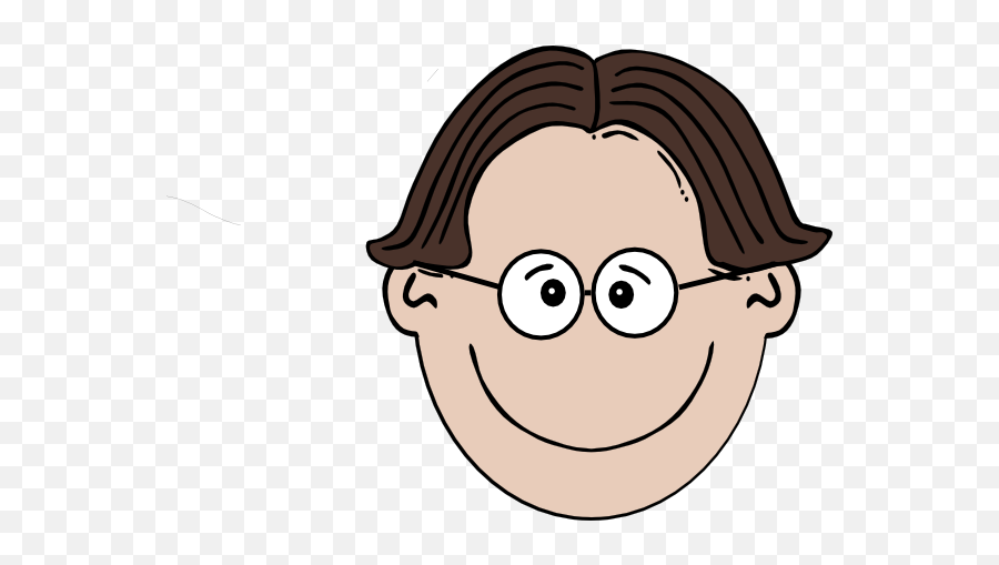 Smiling Boy With Glasses 2 Clip Art At Clkercom - Vector Boy Glasses In Cartoon Emoji,Facebook Glasses Emoticon
