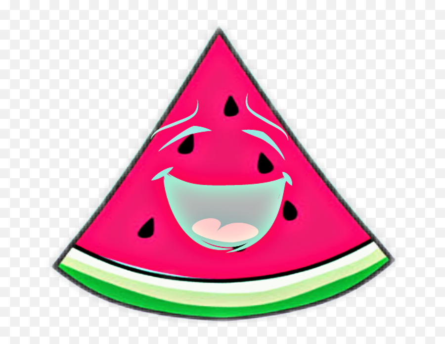 Download Watermelon Emojisticker Emoji Sticker - Triangle Girly,Emoji Sticker