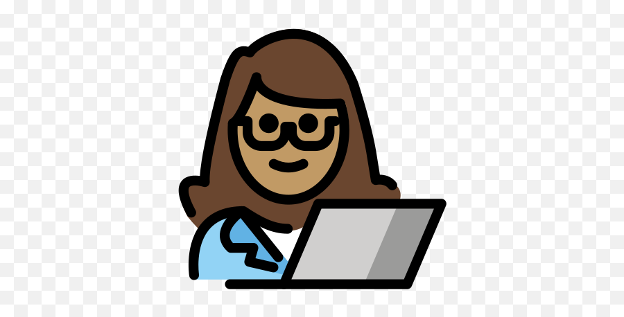 Medium Skin Tone Emoji - Profesional Mujer Animada Png,Woman Technologist Emoji