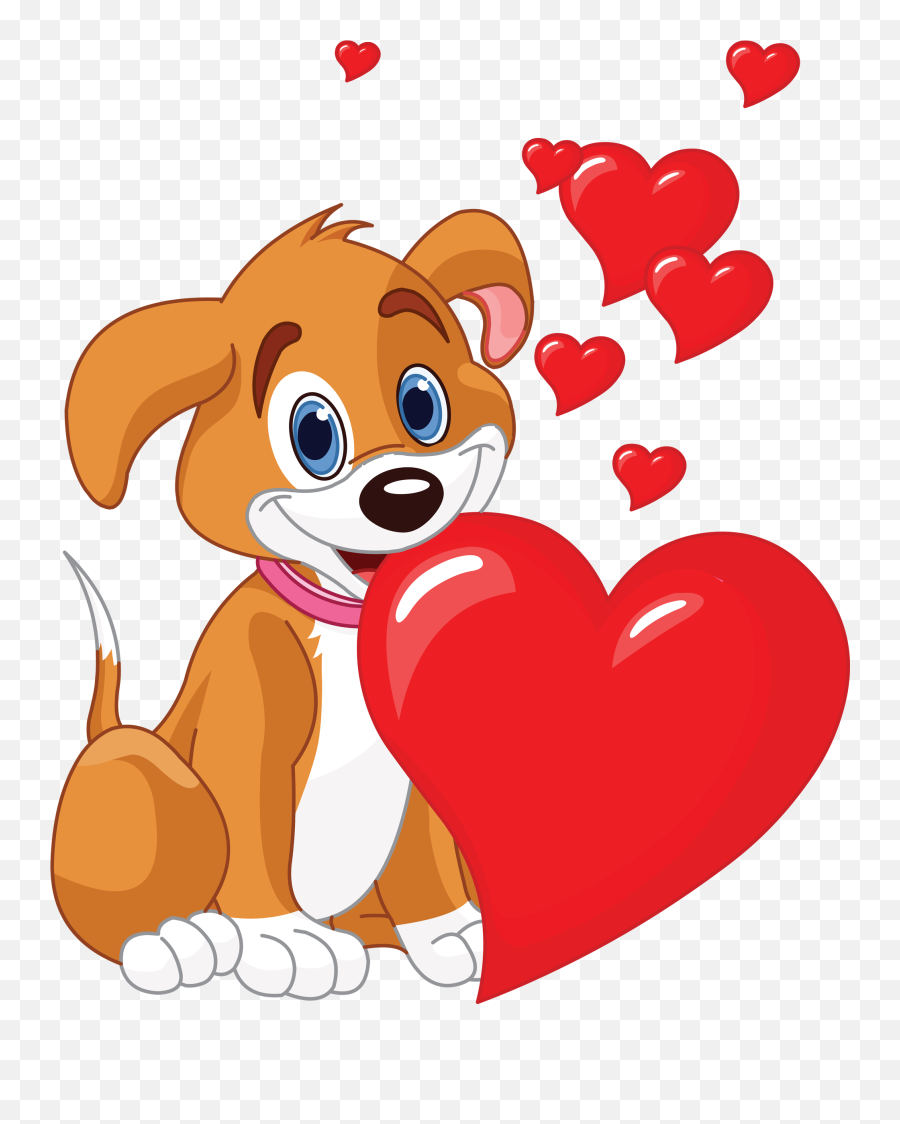 Dog Valentines Day Cartoon Png Image - Peluqueria Canina Y Felina Emoji,Dog Emoticon
