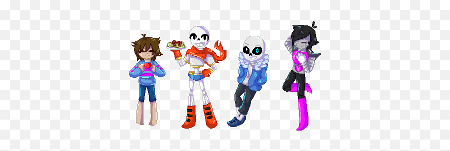 Papyrus Sans Mettaton My Gif - Human All Undertale Characters Emoji,Undertale Sans Emoji