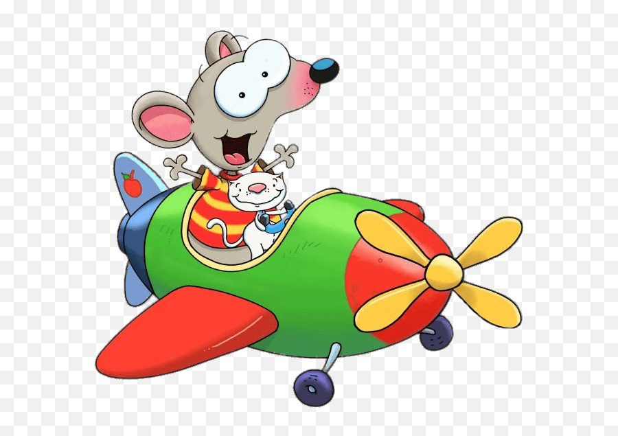 Toopy U0026 Binoo Flying An Aeroplane Pnglib U2013 Free Png Library - Toopy And Binoo Flying Emoji,Facebook Aeroplane Emoticon