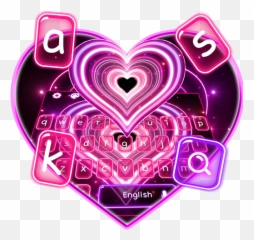 Amazoncom Live Neon Red Heart Keyboard Theme Appstore For - Girly Emoji,Red Heart Emoji Meaning