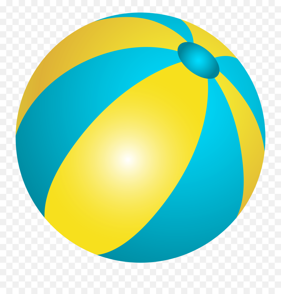 Clipart Beach Playa Clipart Beach - Blue And Yellow Beach Ball Png Emoji,Emoticon Playa