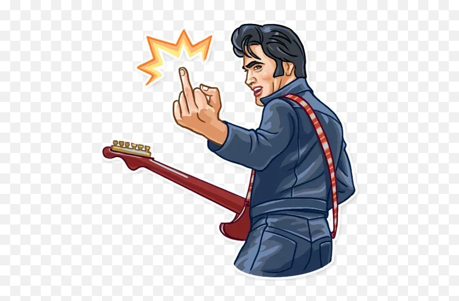 Elvis Presley Whatsapp Stickers - Elvis Sticker Whatsapp Emoji,Bass Guitar Emoji Whatsapp