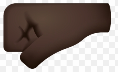 Left Facing Fist Dark Skin Tone Icon - Horizontal Emoji,Left Hand Emoji