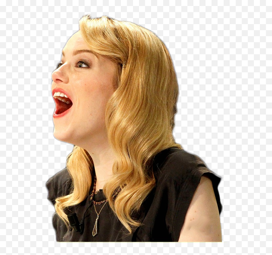 Download Emma Stone Laughing In Disbelief - Emma Stone Emma Stone Transparent Emoji,Disbelief Emoji